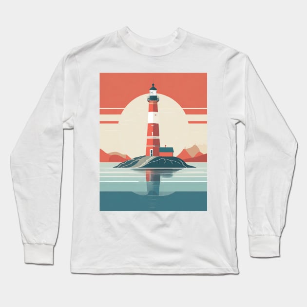 Lighthouse Art Print Long Sleeve T-Shirt by POD24